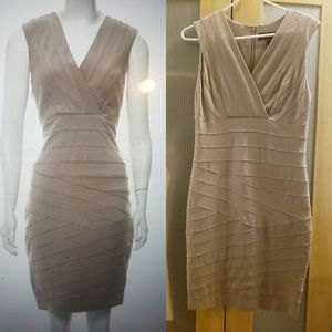 Taupe Robert Rodriguez knee length dress size 8
